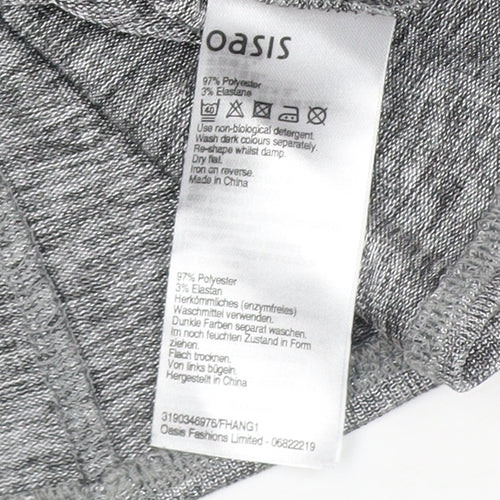 Oasis Women's Grey Basic T-Shirt, Size S