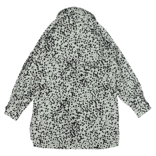 Missguided Animal Print Shirt Dress Size 8 Multicoloured