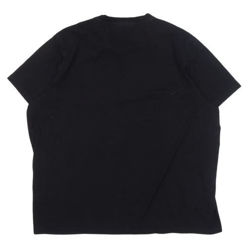 Very Black Unisex 2XL Crew Neck T-Shirt