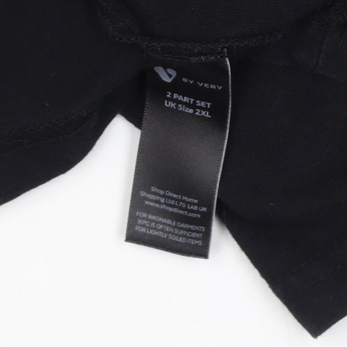 Very Black Unisex 2XL Crew Neck T-Shirt