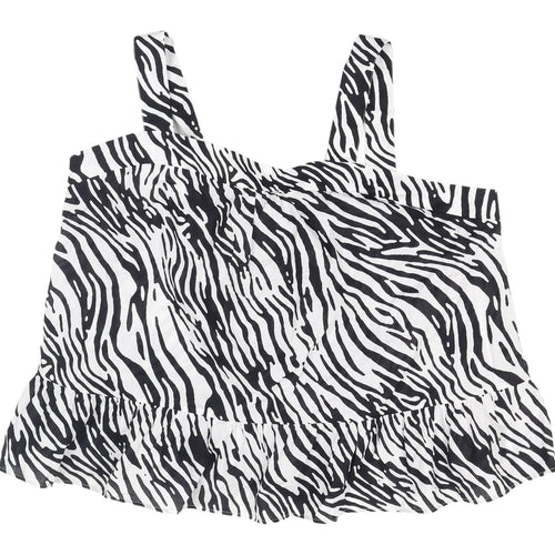 Marks and Spencer Women's Zebra Tank Top in Black, Size 24