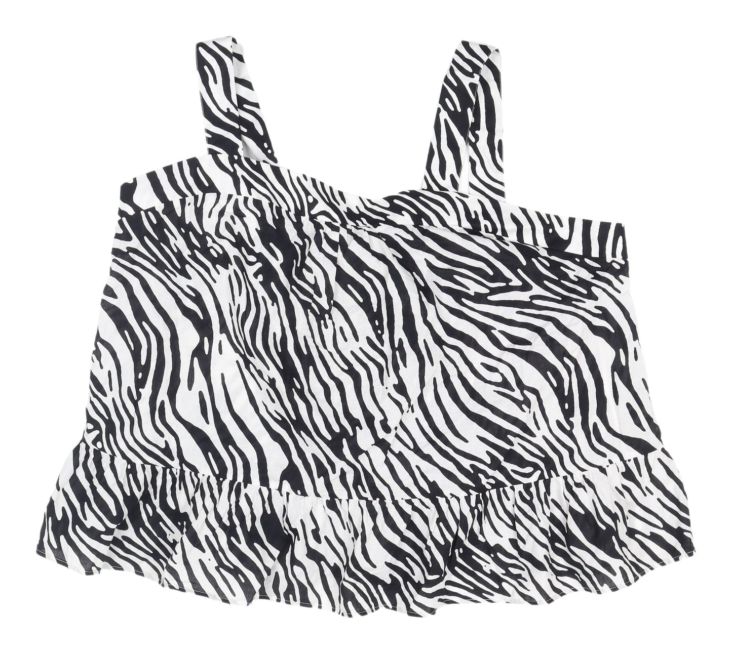 Marks and Spencer Women's Zebra Tank Top in Black, Size 24