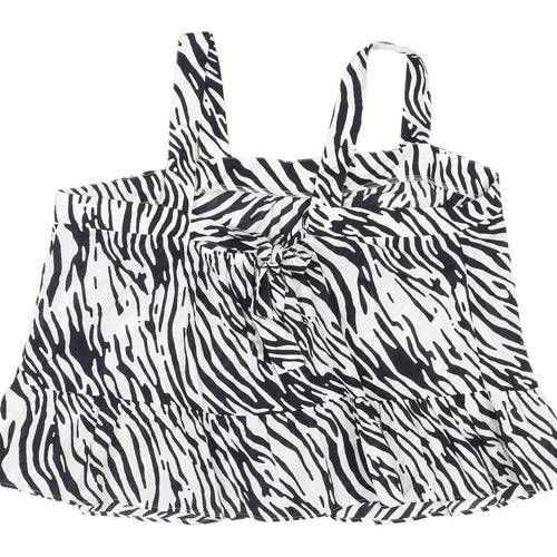 Marks and Spencer Women's Zebra Tank Top in Black, Size 24