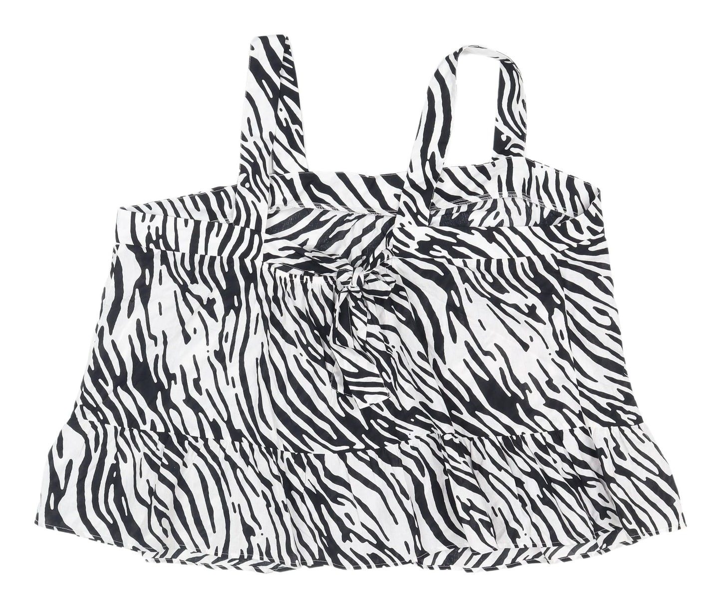 Marks and Spencer Women's Zebra Tank Top in Black, Size 24