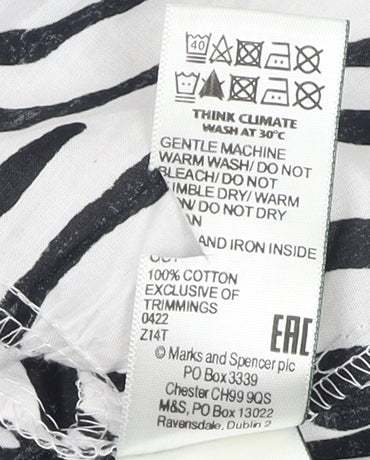 Marks and Spencer Women's Zebra Tank Top in Black, Size 24