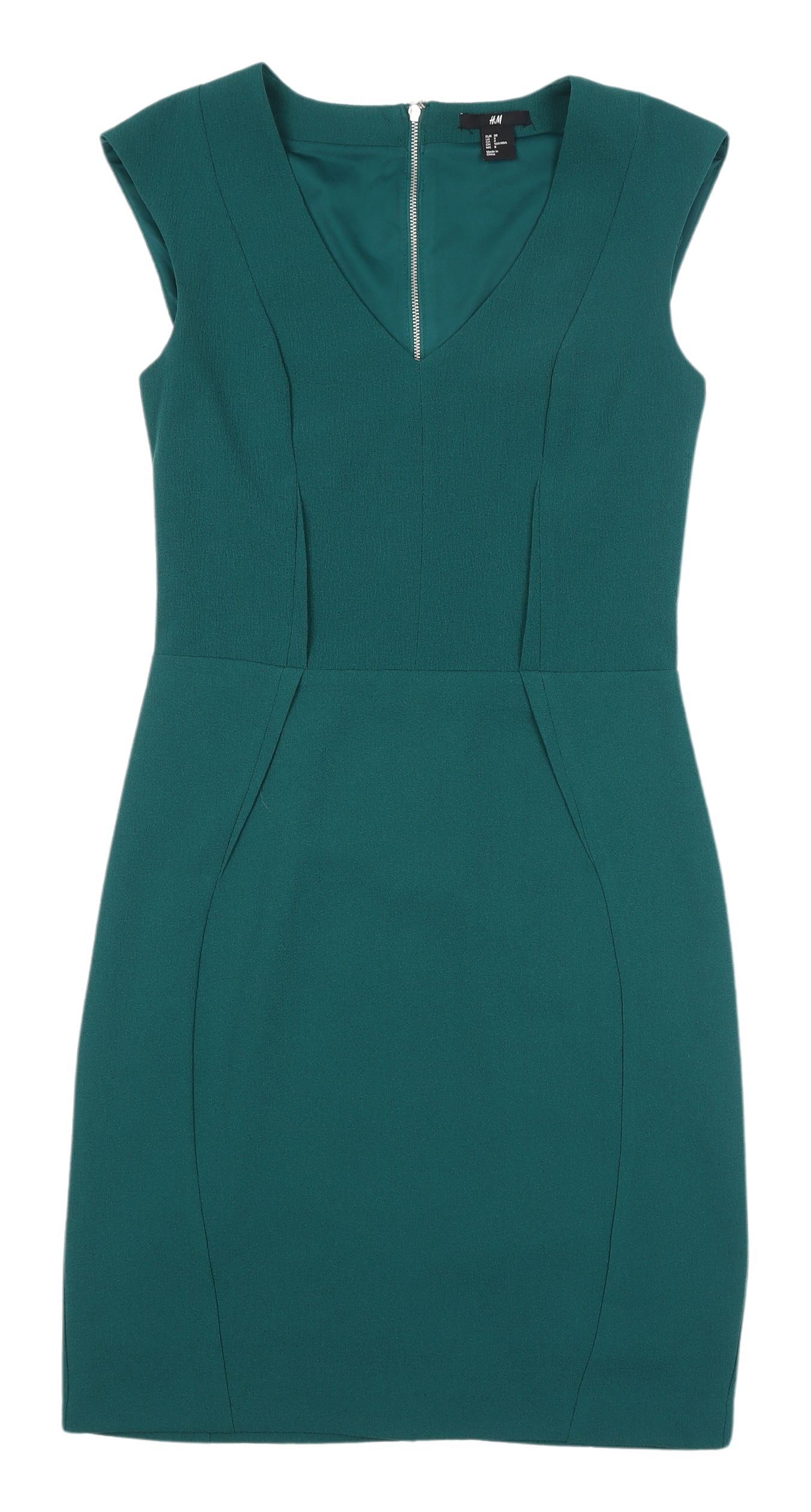 H&M Green Sleeveless Sheath Dress Size 10