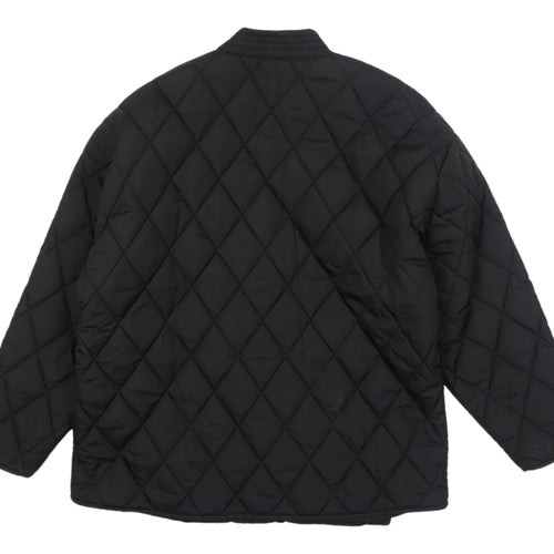 NA-KD Women's Black Quilted Kimono Jacket Size 10