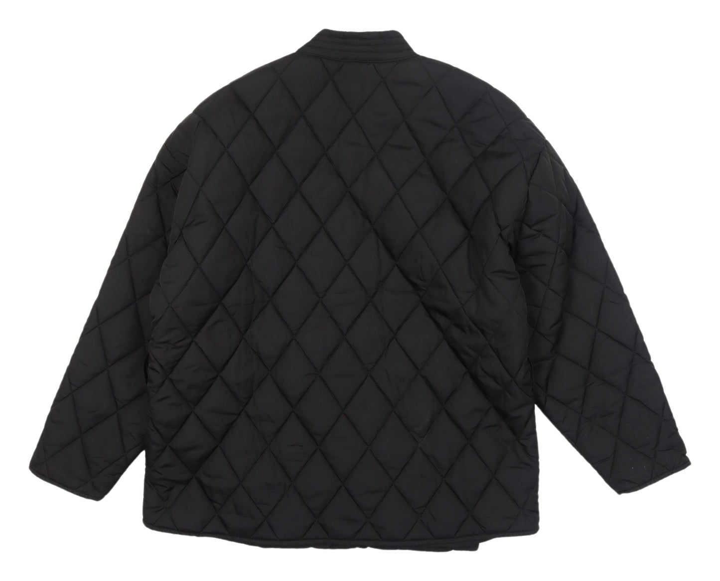 NA-KD Women's Black Quilted Kimono Jacket Size 10