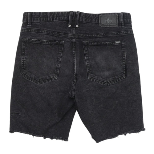 Thrills Men's Black Distressed Chino Shorts 32