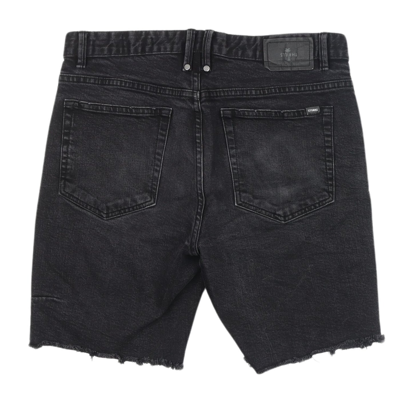 Thrills Men's Black Distressed Chino Shorts 32