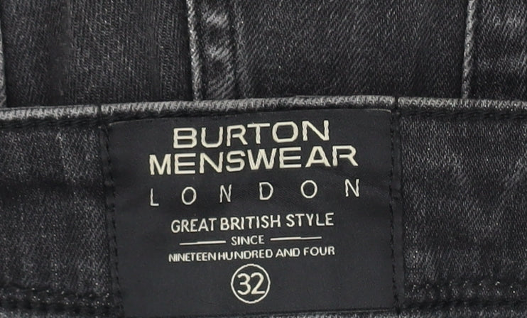 Burton Menswear Men's Black Bermuda Shorts Size 32
