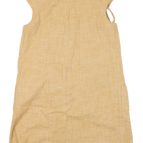 H&M Women's Yellow Shift Dress, Size 10, Sleeveless