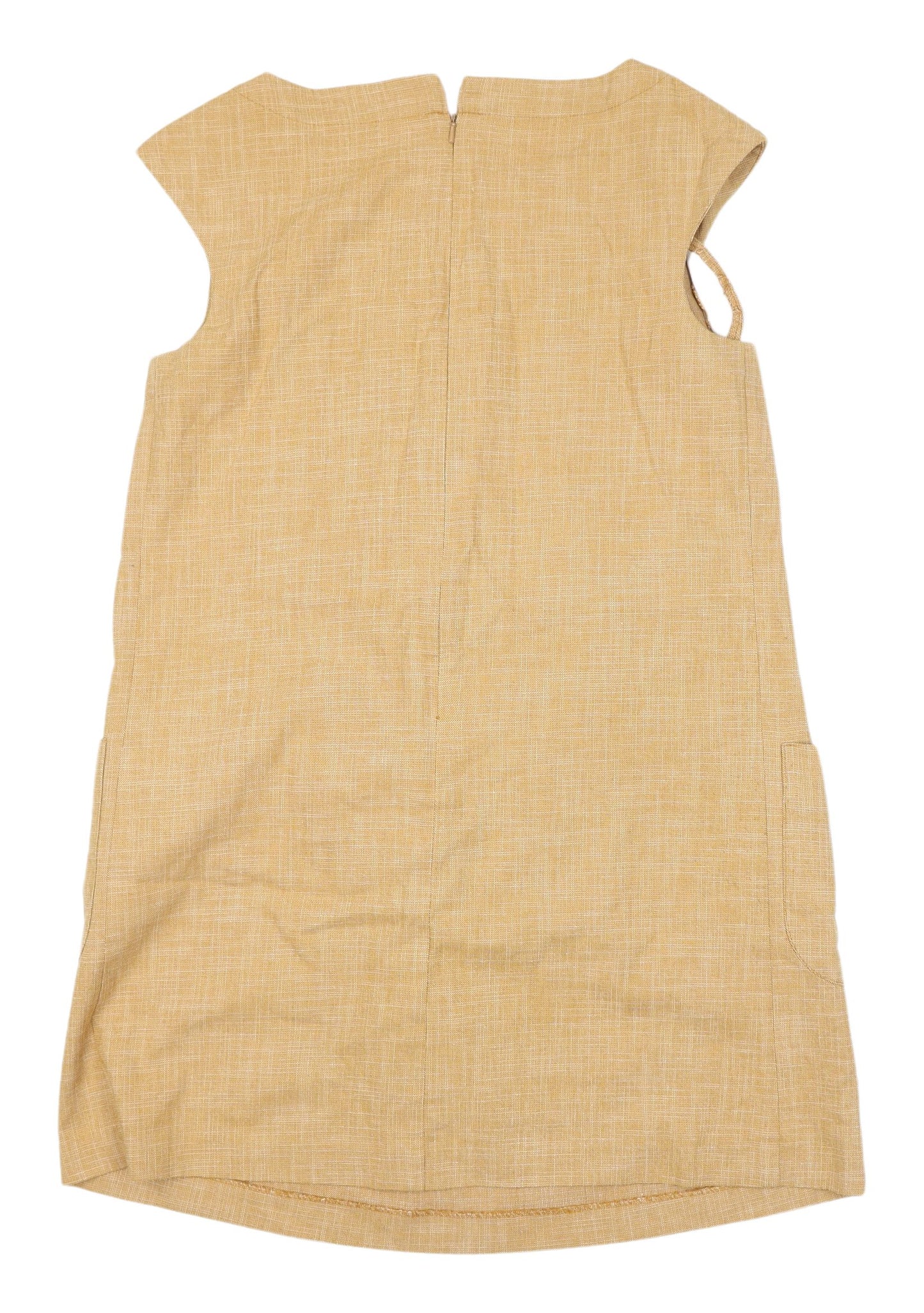 H&M Women's Yellow Shift Dress, Size 10, Sleeveless