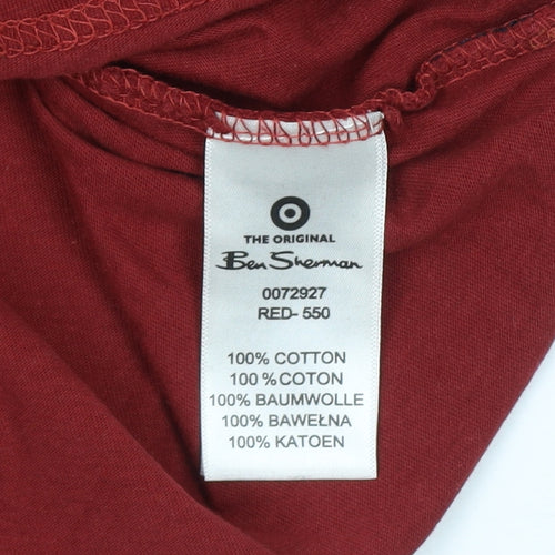 Ben Sherman Men's Red Short Sleeve T-Shirt, Size L