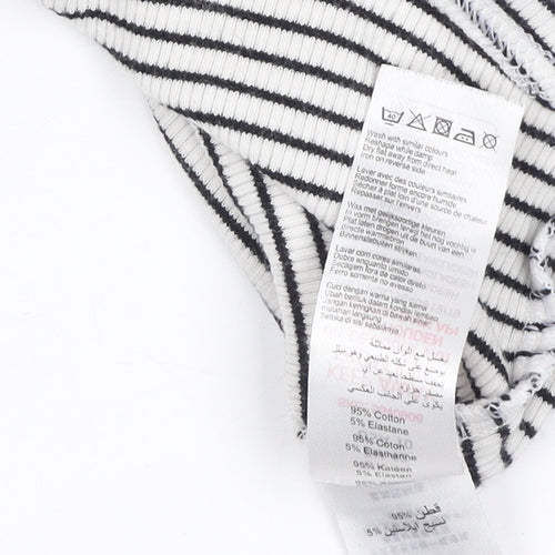 New Look Women’s Black White Striped Camisole Size 14