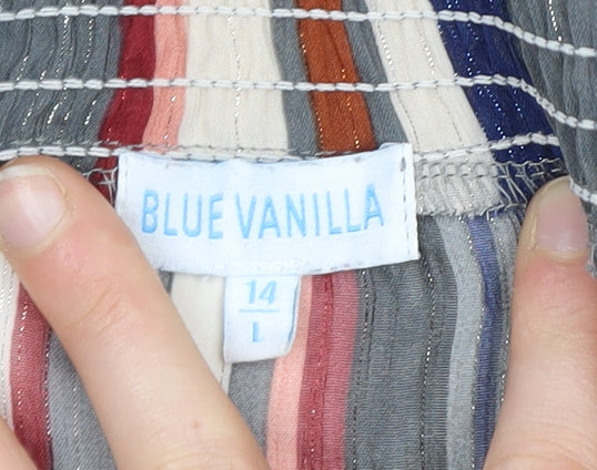 Blue Vanilla Women's Multicoloured Off Shoulder Blouse Size 14