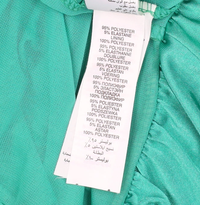 New Look Women's Green Blouson Dress, Size 14