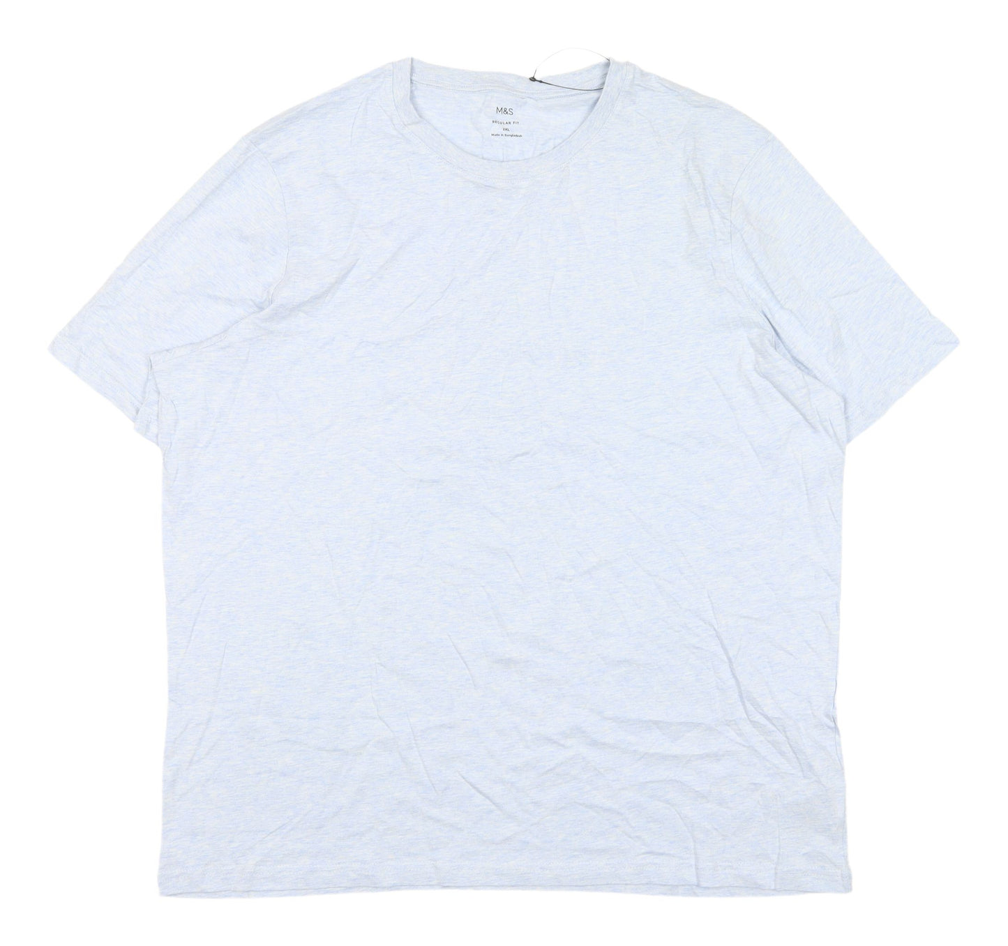 Marks and Spencer Men's Blue 2XL Regular T-Shirt