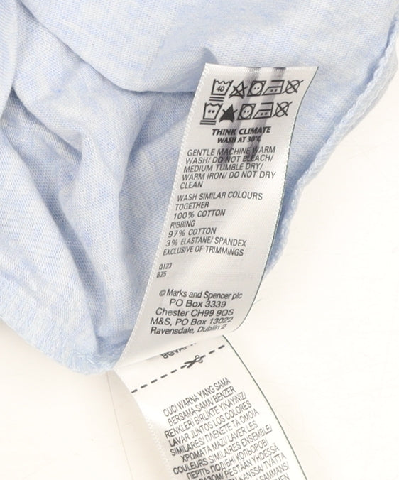 Marks and Spencer Men's Blue 2XL Regular T-Shirt