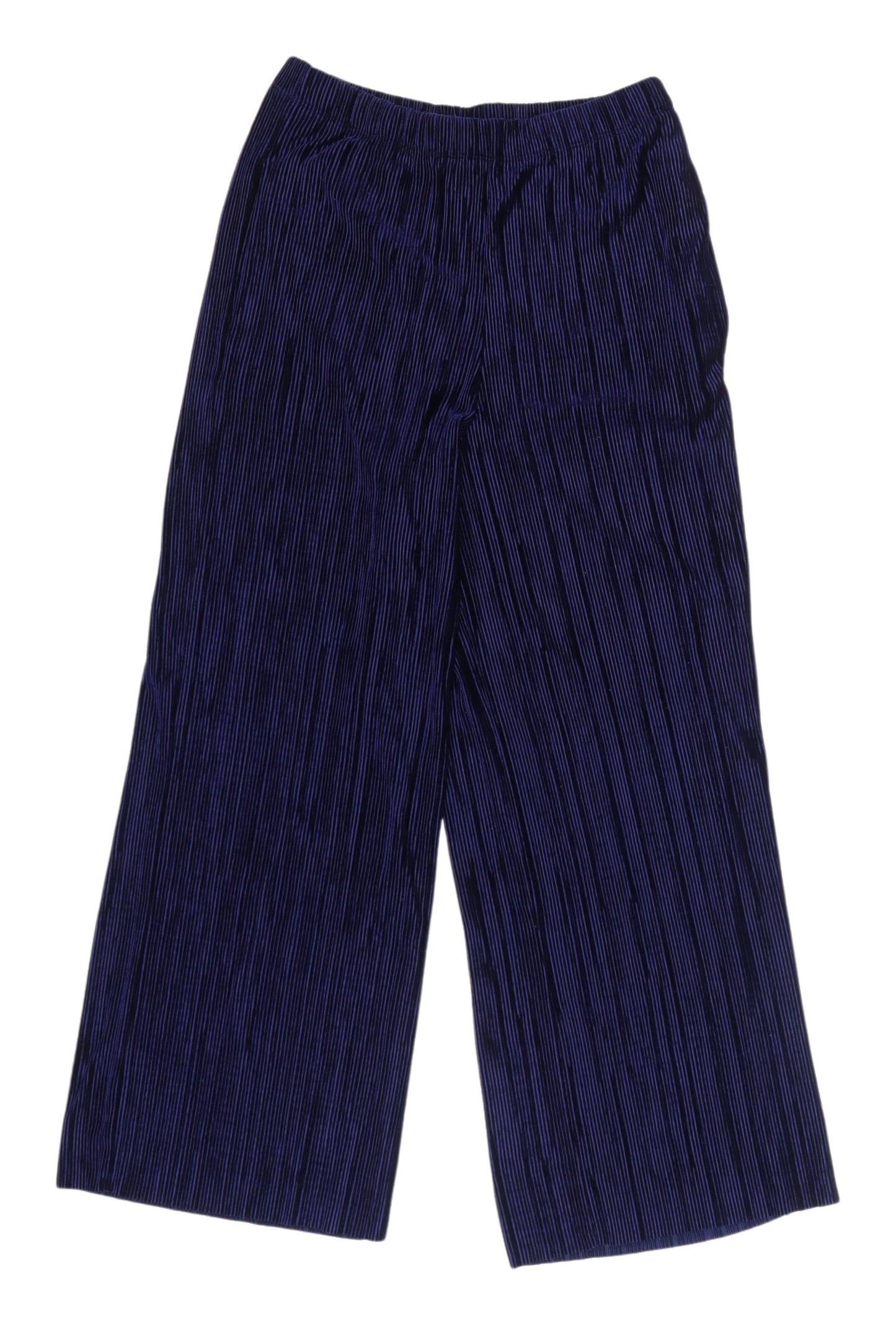 Topshop Women's Blue Striped Wide-Leg Trousers Size 10