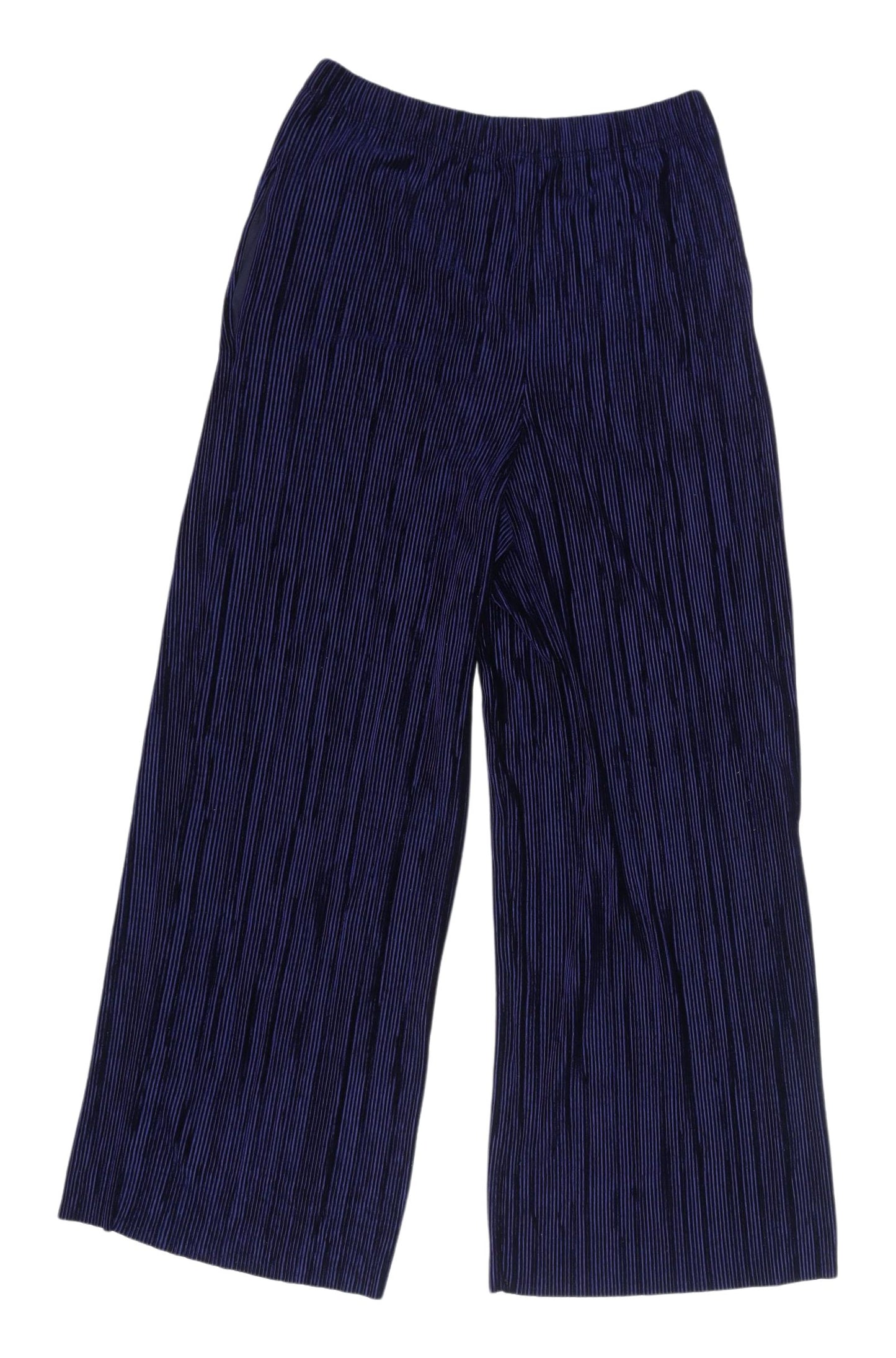 Topshop Women's Blue Striped Wide-Leg Trousers Size 10