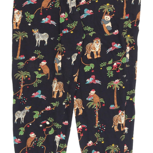 Marks and Spencer Women's Black Animal Print Lounge Pants