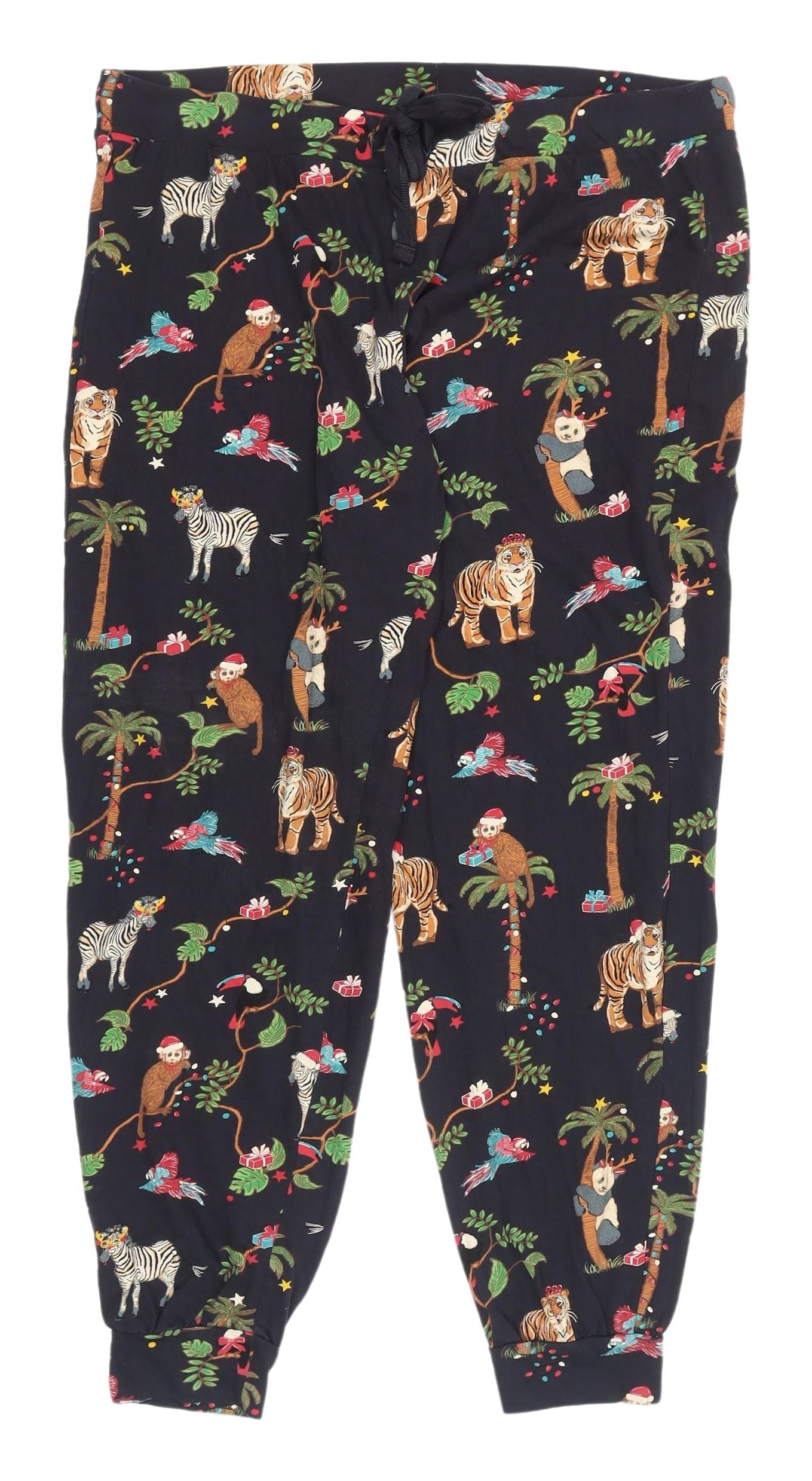 Marks and Spencer Women's Black Animal Print Lounge Pants