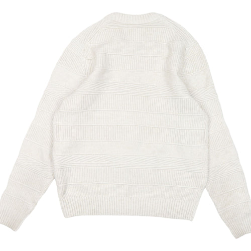 Marks and Spencer Men's Ivory Pullover Sweater L