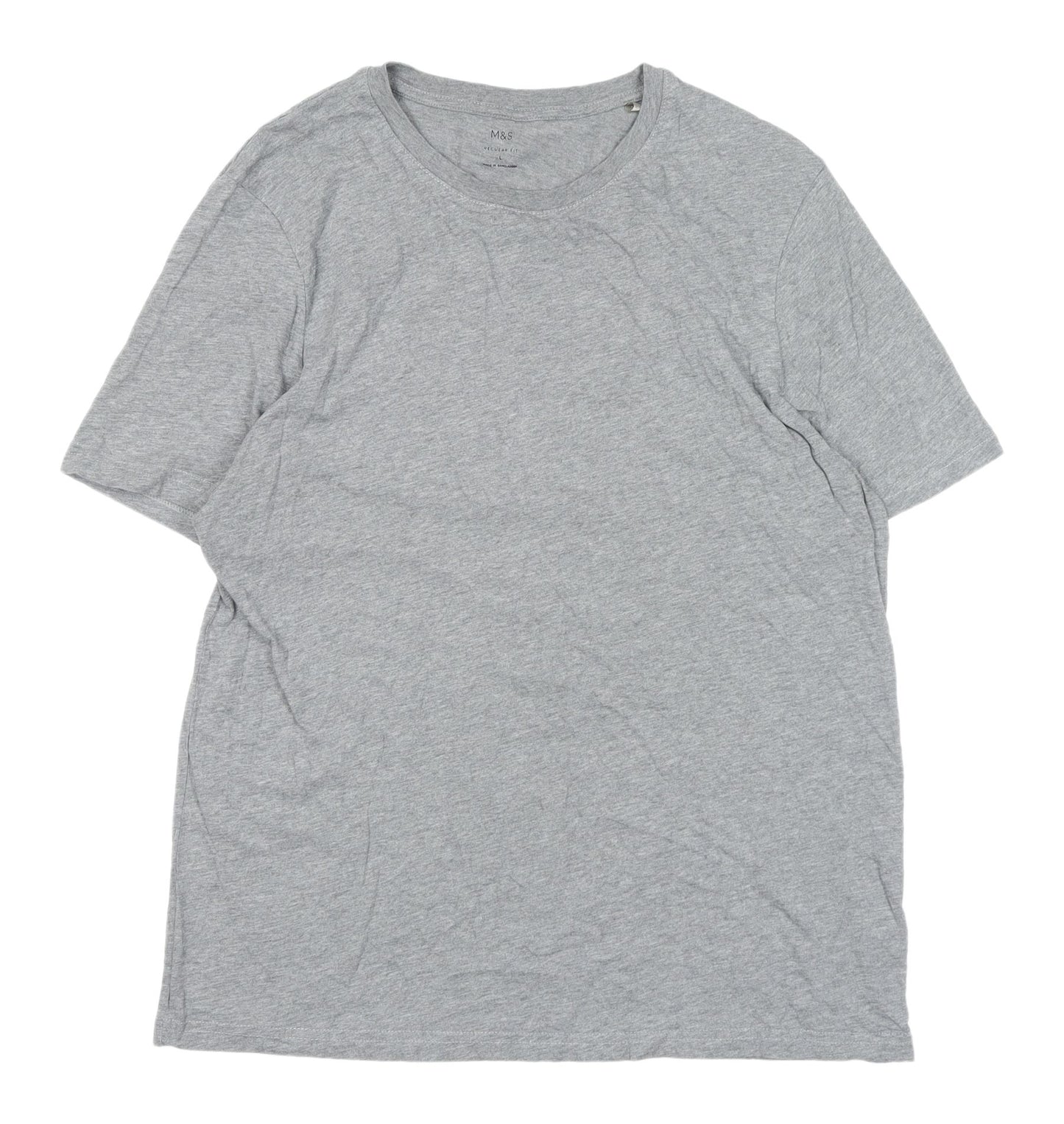 Marks and Spencer Men's Grey Regular Fit T-Shirt