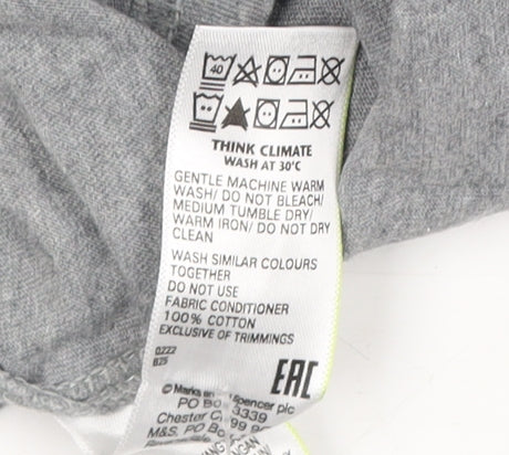 Marks and Spencer Men's Grey Regular Fit T-Shirt