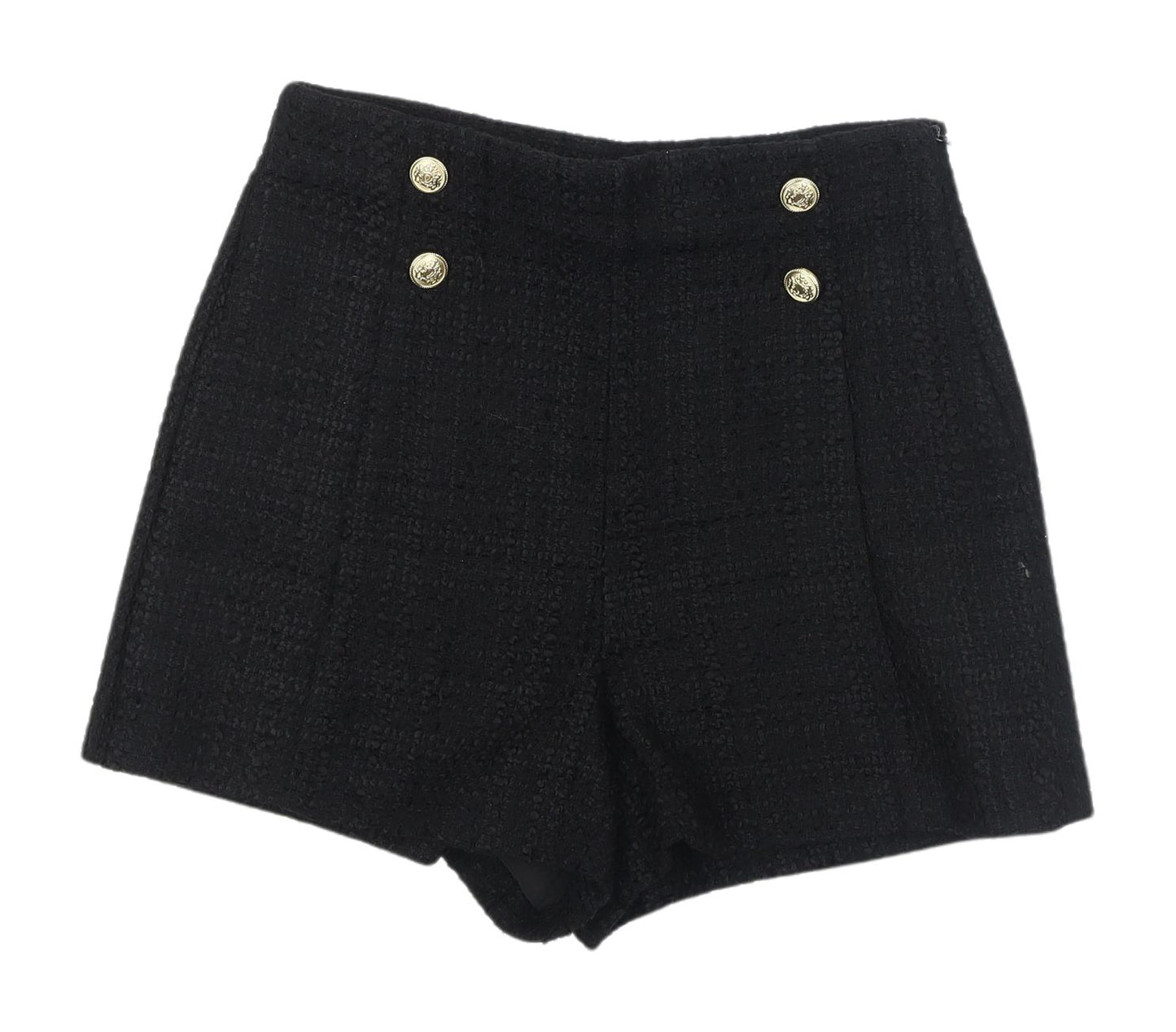 Zara Women's Black Sailor Style High Rise Shorts