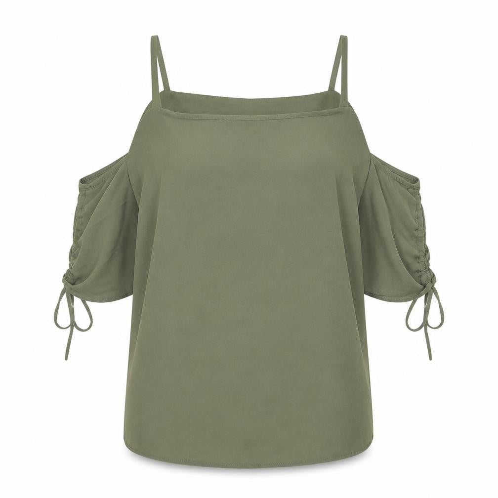 Front view of New Look Women's Green Camisole Blouse UK 14