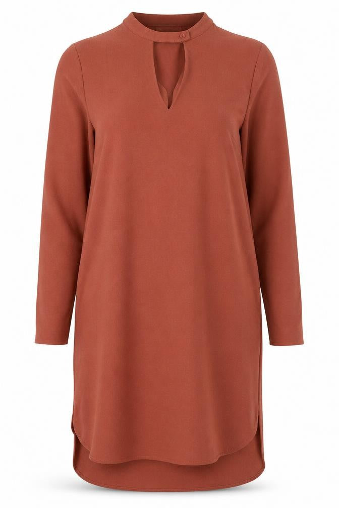 Just Female Brown Shirt Dress S - Elegant Women's Casual Wear