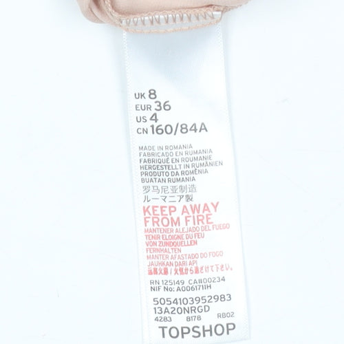Topshop Women Beige Camisole Tank Top Size 8