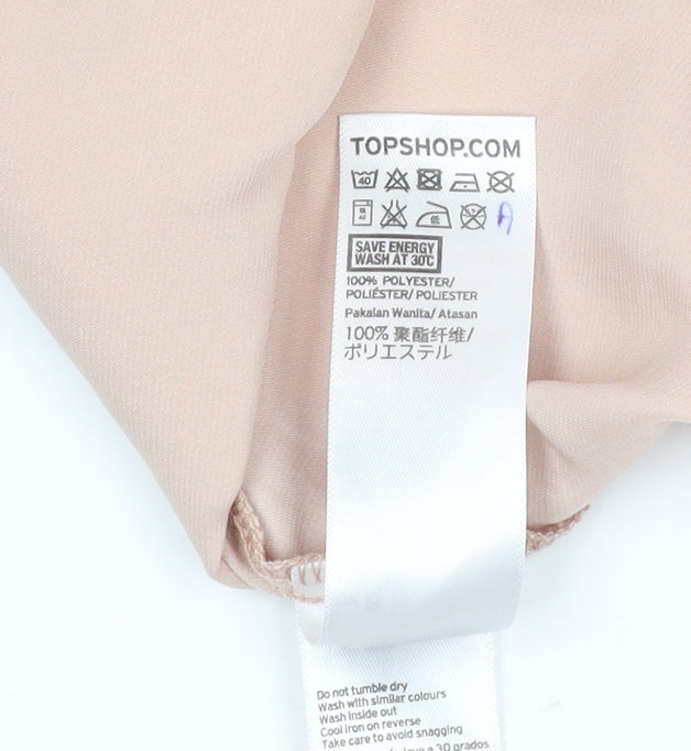 Topshop Women Beige Camisole Tank Top Size 8