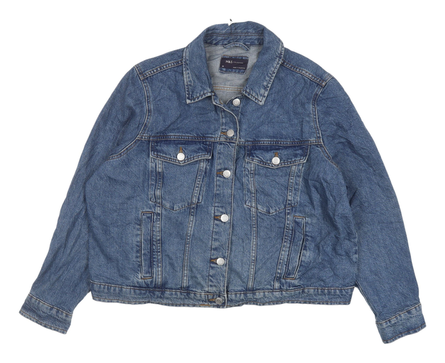 Marks and Spencer Women's Blue Denim Jacket Size 20