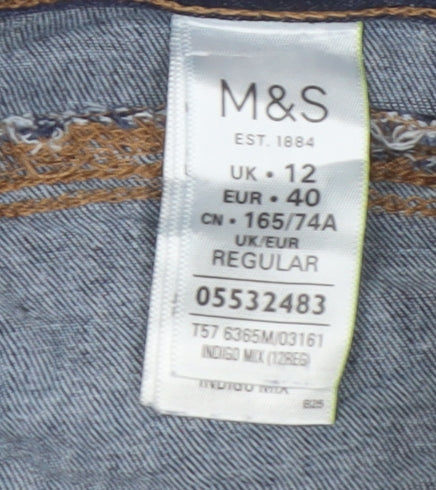 Marks and Spencer Women's Blue Straight Jeans Size 12