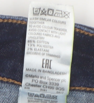 Marks and Spencer Women's Blue Straight Jeans Size 12