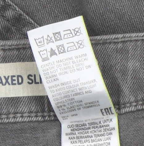 Marks & Spencer Women's Grey Straight Jeans Size 16