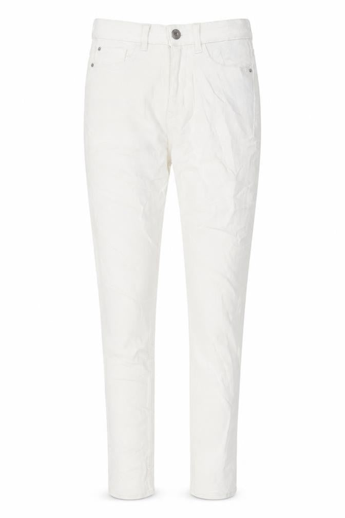 Front view of Marks & Spencer Women's White Canvas Jeans, size 8