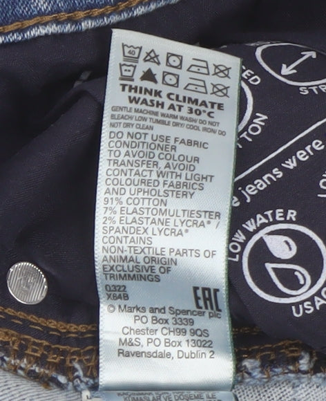 Marks and Spencer Men's Blue Slim Jeans Size 30