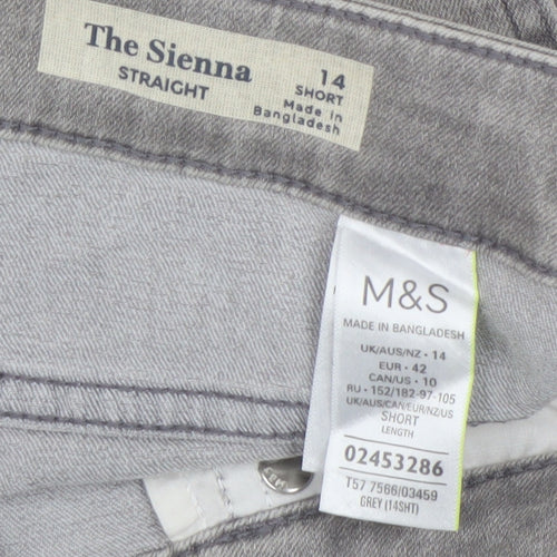 Marks and Spencer Grey Straight Jeans Size 14