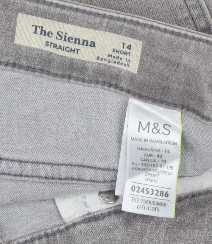 Marks and Spencer Grey Straight Jeans Size 14