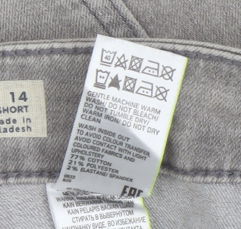 Marks and Spencer Grey Straight Jeans Size 14