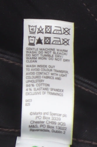 Marks and Spencer Women's Black Straight Jeans, Size 14