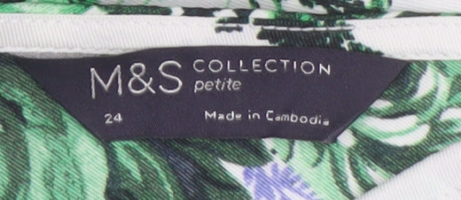 Marks and Spencer Petite Floral A-Line Dress, Size 24