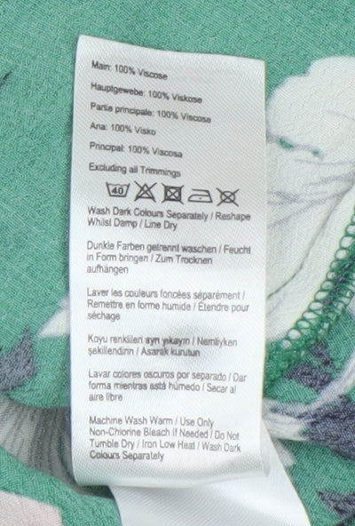 Joules Women's Green Floral Long Sleeve Blouse Size 20