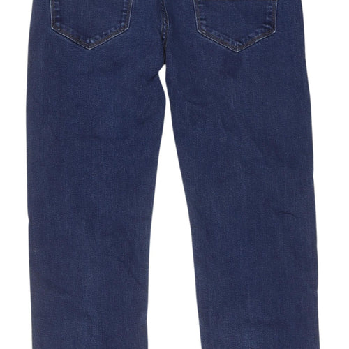 Marks and Spencer Men's Blue Straight Jeans 32W 29L