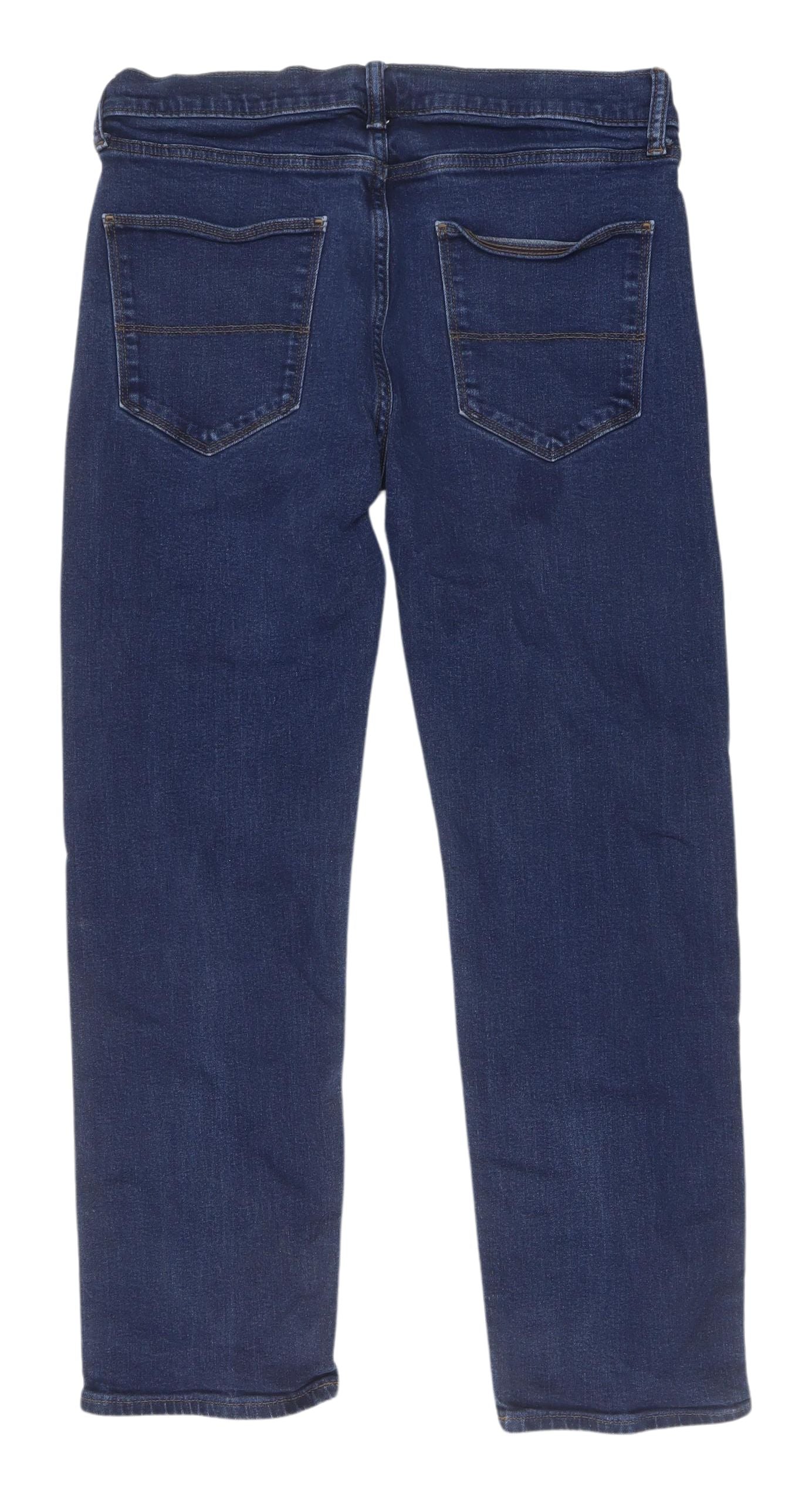 Marks and Spencer Men's Blue Straight Jeans 32W 29L