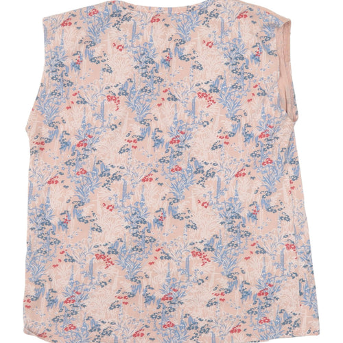 Next Women's Floral Multicoloured Tank Top UK 12 Cotton